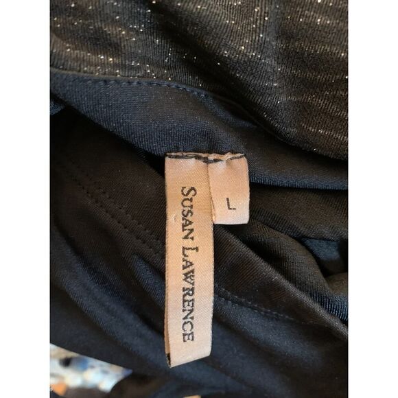 Susan Lawrence Top Sparkle Spaghetti Tank Sexy Club Glitter VTG y2k 90s 2000s - Picture 12 of 12